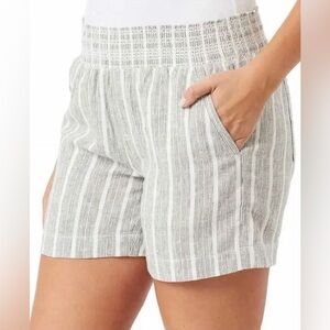 Linen Black And White Shorts Briggs S